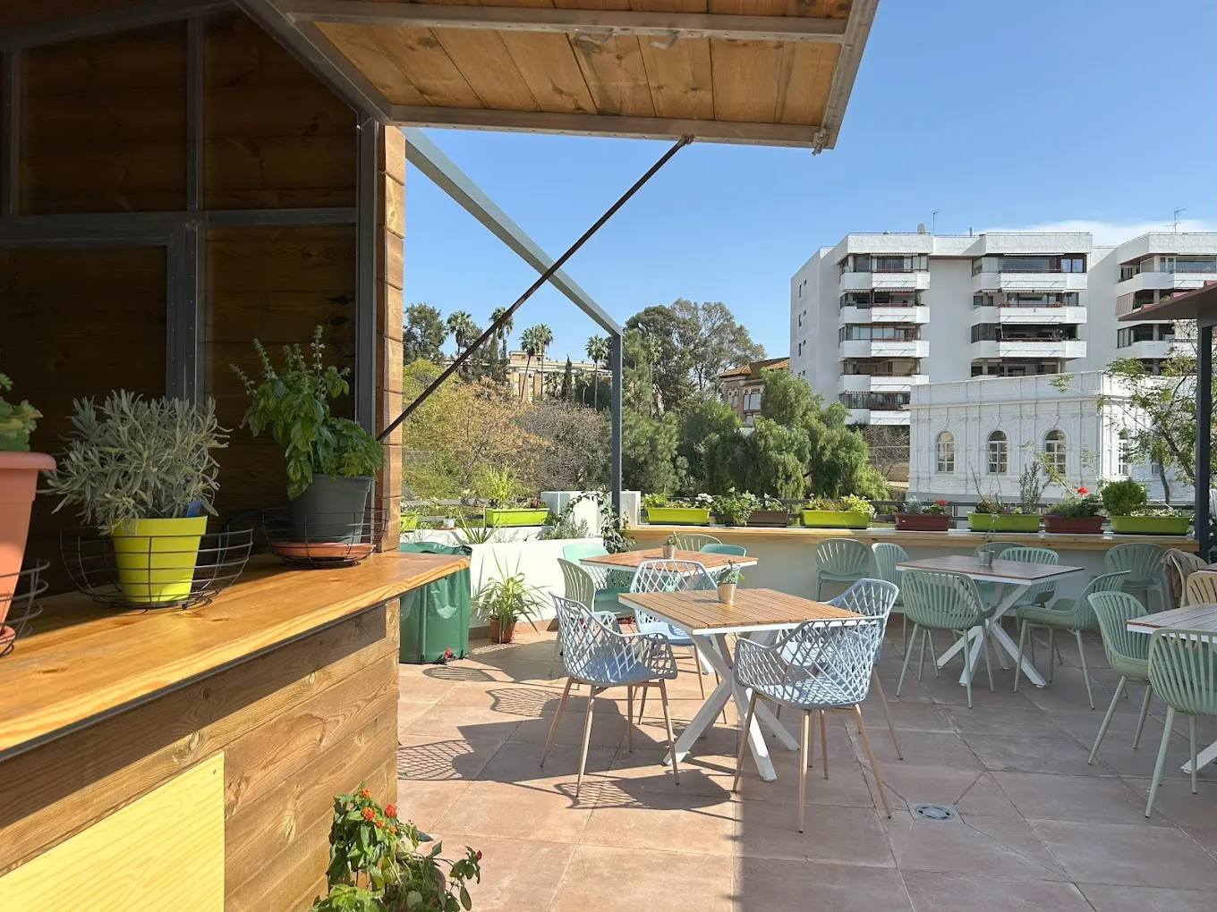 terraza del hotel