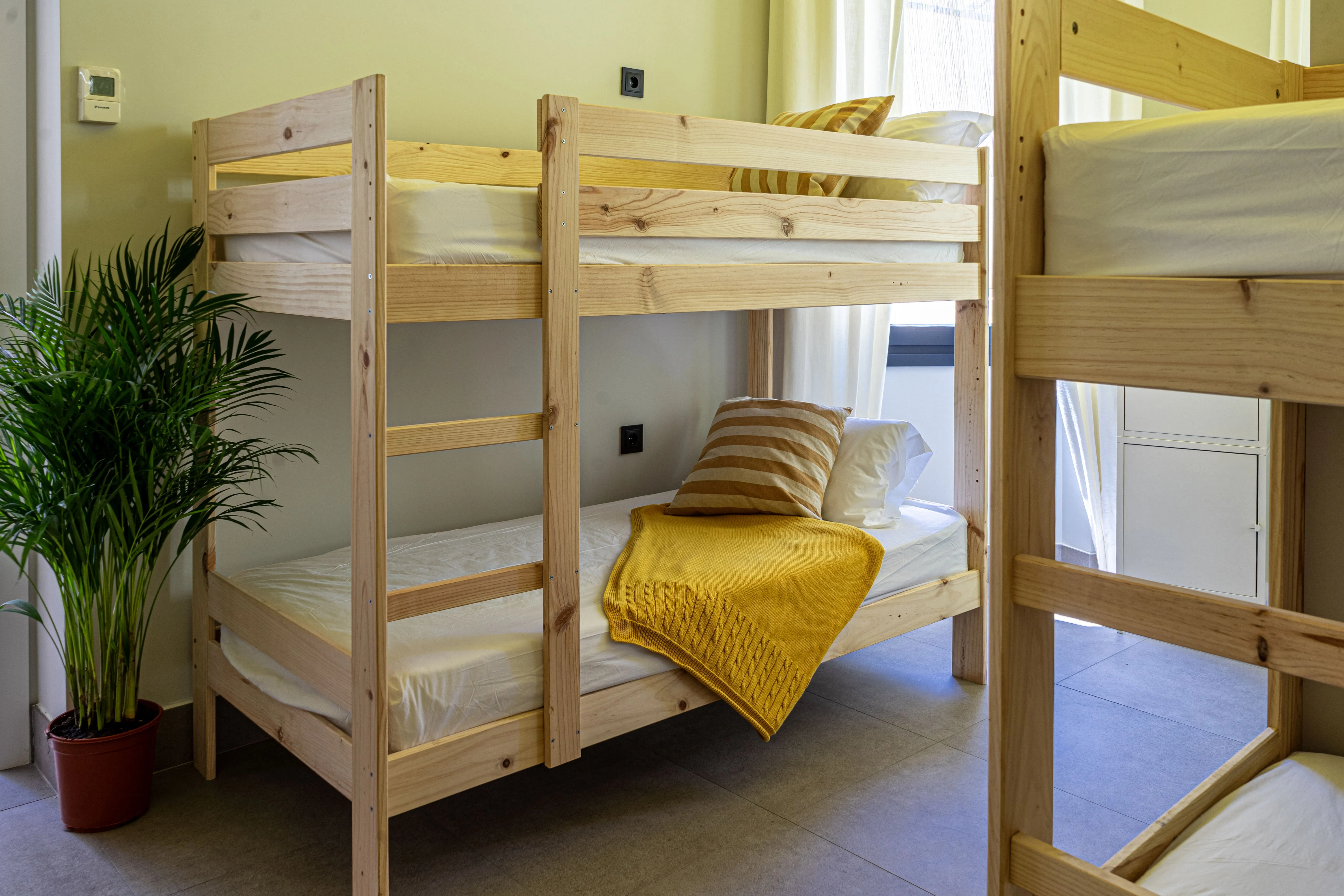 room with bunk beds